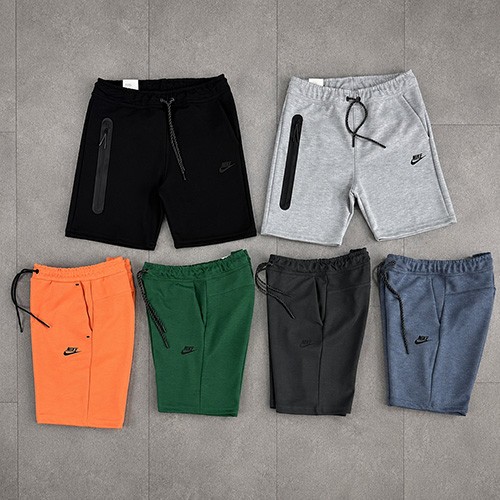 شلوارک نایک تکفلیس نسل 4 (NIKE TECH FLEECE 2024 SHORTS) رنگ ملانژ سایز S